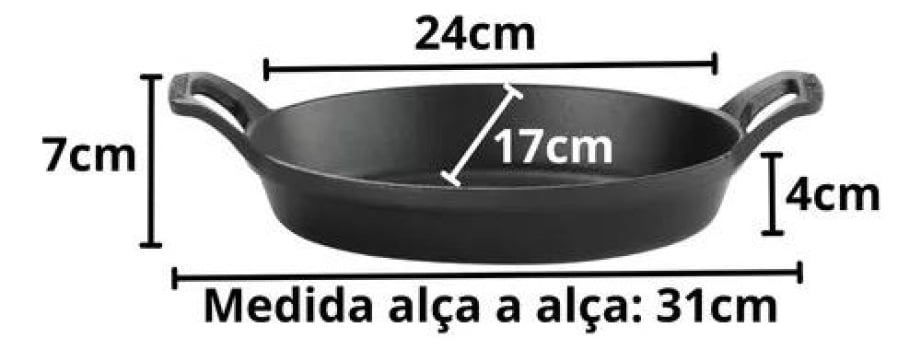 Assadeira Facile 02 -  31 cm x 17,5 cm x 5cm - Santana